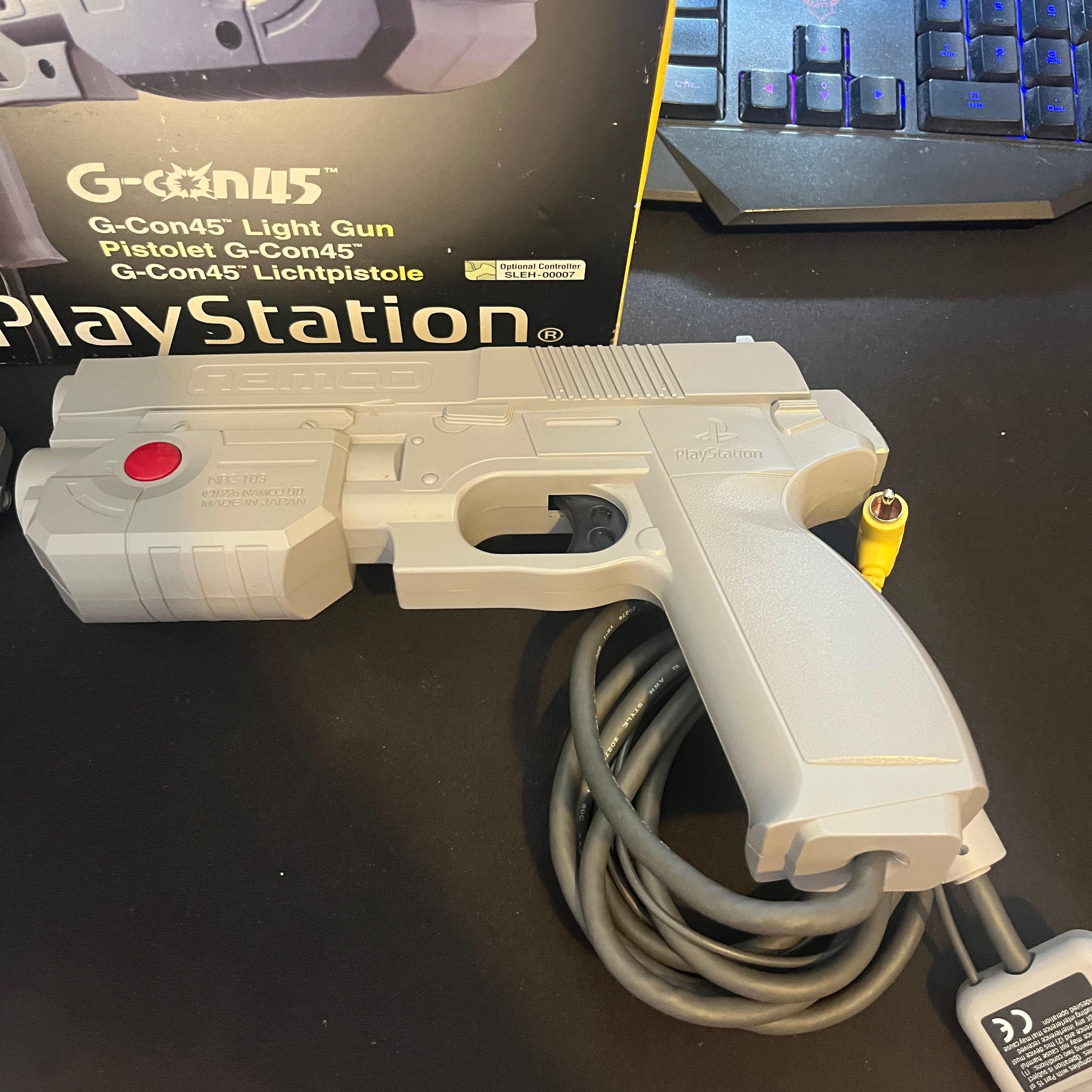G-Con45 light gun ps1 accessory boxed G-Con45 light gun ps1 accessory boxed